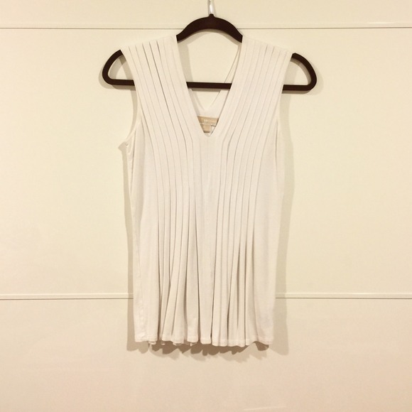 Michael Kors White Sleeveless Top