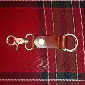 Monogramable leather key fob