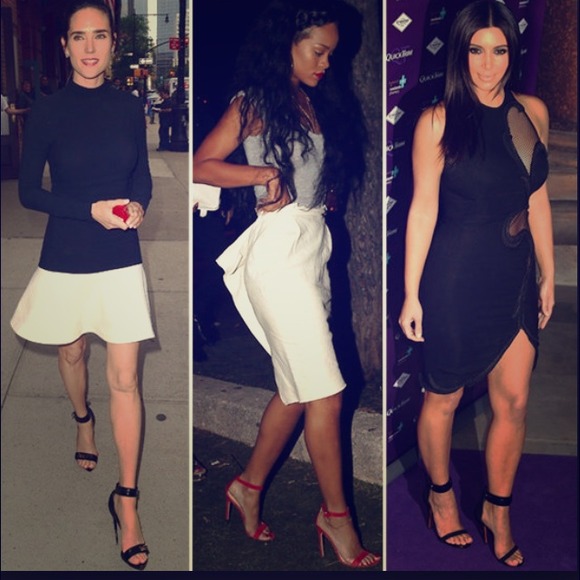 Black strap high heel sandals👡