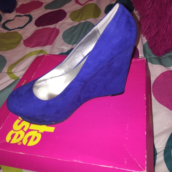 Royal Blue Wedges (MUST GO)