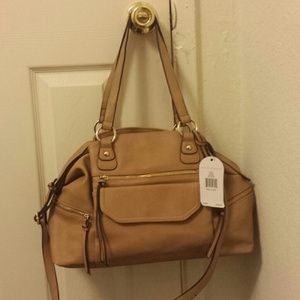 Nwt Jessica Simpson tan leather large satchel