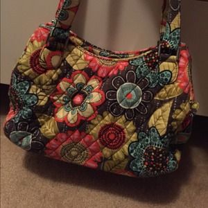 Vera Bradley Emily Satchel in flower shower
