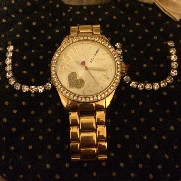 Betsy Johnson gold watch