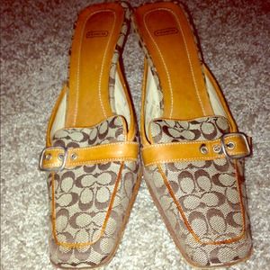 Coach slip on heels size 6!