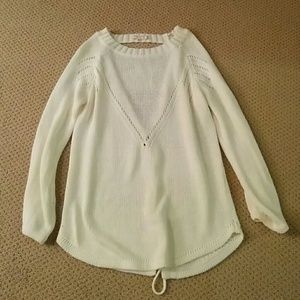 White Backless Sweater
