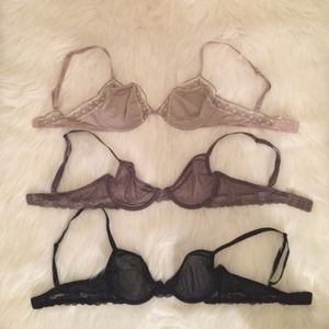 Set of three unlined Calvin Klein bras