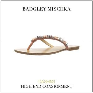 Badgley Mischka Sandals in Papaya Satin 8M