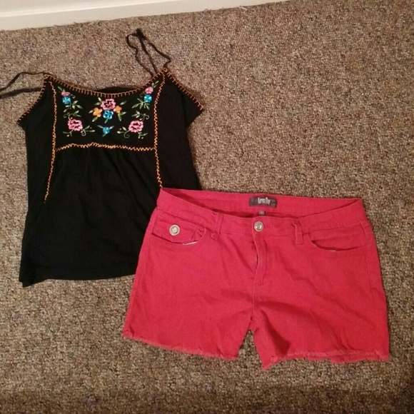 Pink Jean Shorts