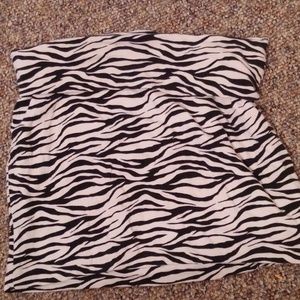 Zebra Print Miniskirt