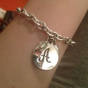 Charm bracelet with letter A