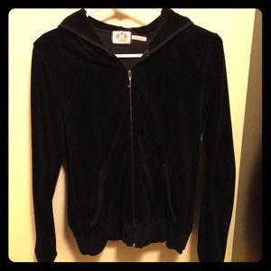 XL Black Velour Juicy Couture Jacket