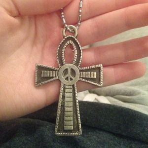 Peace cross necklace