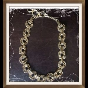 Gold Tone Aigner Necklace with Adjustable Toggle