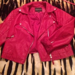 Forever 21 + Faux Leather Moto Jacket