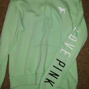VS Pink Mint color hoodie .