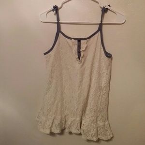 Cream Lace Tank
