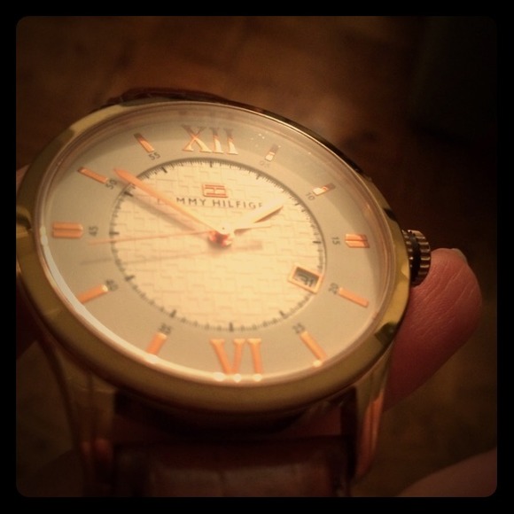 Rose gold Tommy Hilfiger watch