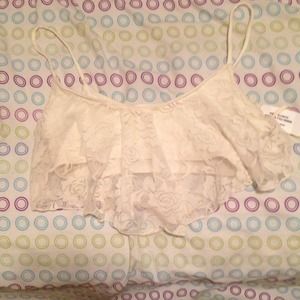 Lace flounce bralette (crop top)