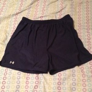 Navy blue under armor shorts for women