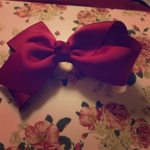 Free with purchase Burgundy hair ribbon/bow or buy