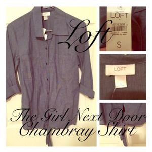 SALE NWT Chambray Ann Taylor Loft shirt