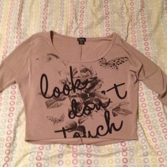 "Look don't touch" shirt