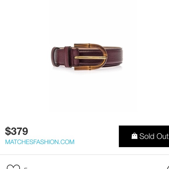 Gucci Bamboo Buckle Leather Belt (Wine) - Picture 3 of 3