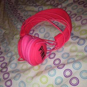 Pink headphones
