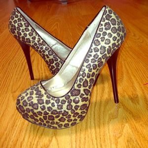 Women's cheetah print heels