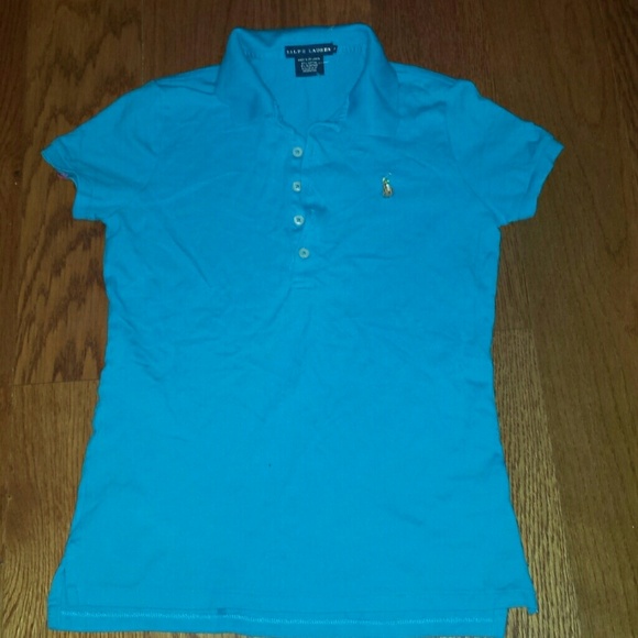 Light blue polo shirt