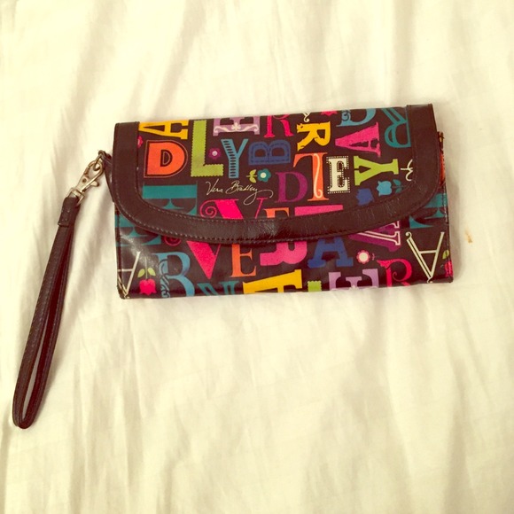 Cute fun Vera Bradley clutch wallet purse