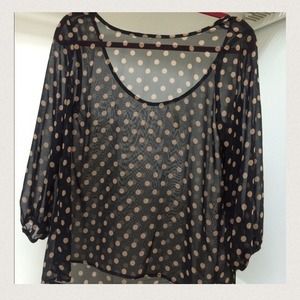 Casual silk dot shirt