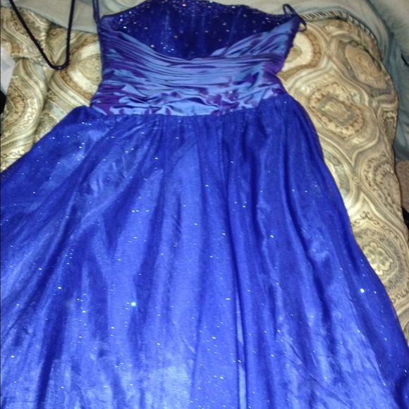 A blue gown