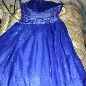 A blue gown