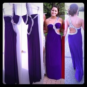 Dark purple prom dress