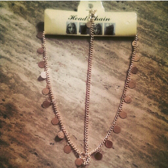 Celebrity Style, Head Chain. Gold Tone. - Picture 4 of 4