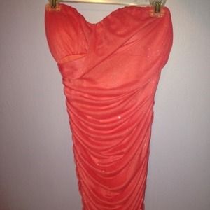 A beautiful pink sparkly dress from Jc Penny's