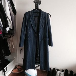 Asos long pinstripe coat