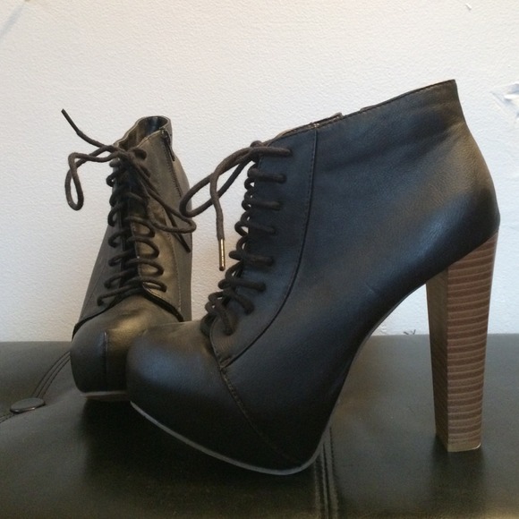 Black High Heel Platform Shoes