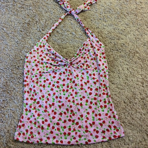 Adorable strawberry halter top