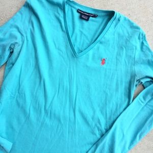 Teal Ralph Lauren V-Neck