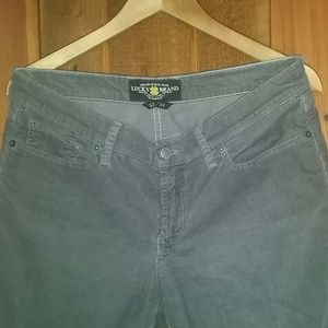 Lucky Brand straight leg grey corduroy pants