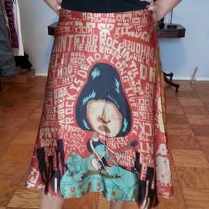 Custo Barcelona Silk Skirt