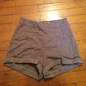Tan High Waisted Shorts from Urban Outfitters