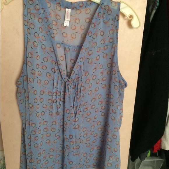 Blue bicycle tank top