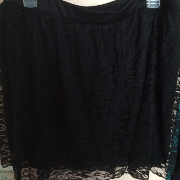 Black lace skirt