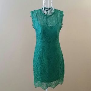 Green lace dress