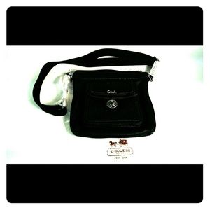 COACH F45012 Leather Pocket Swingback Black