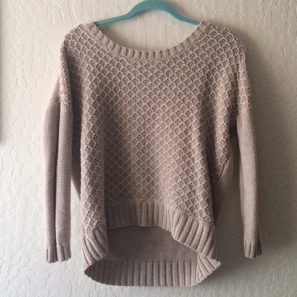American Eagle Oatmeal Off The Shoulder Sweater!