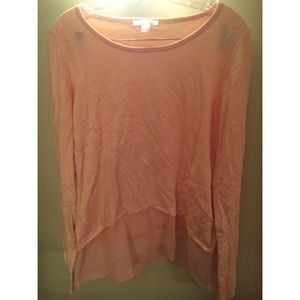 Light pink sweater with sheer/details